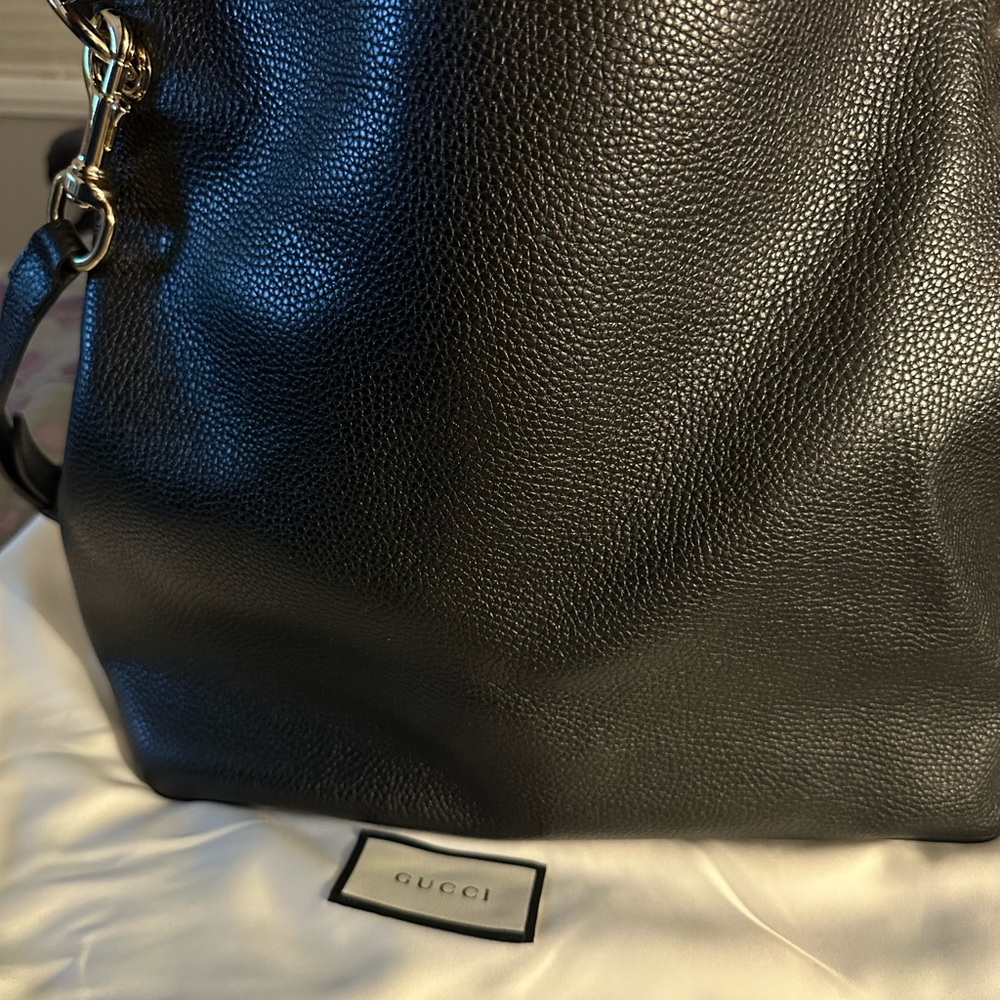 ✨Gucci Marmont Bag Messenger Hobo Soho New Satchel Gg Black Leather Tote✨ - Picture 3 of 5